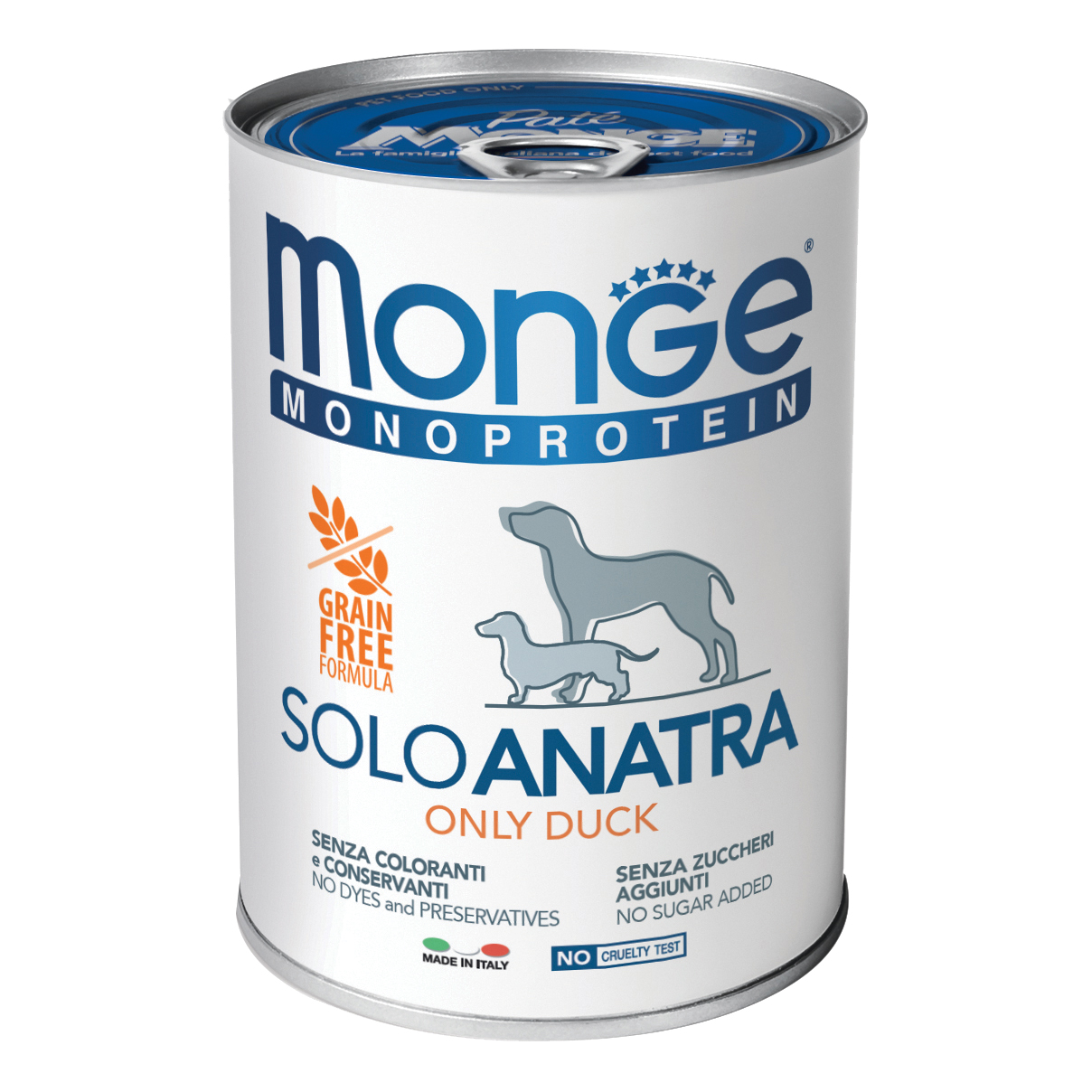 foto del prodotto monge cane monoprotein lattina adulto solo anatra 400 gr