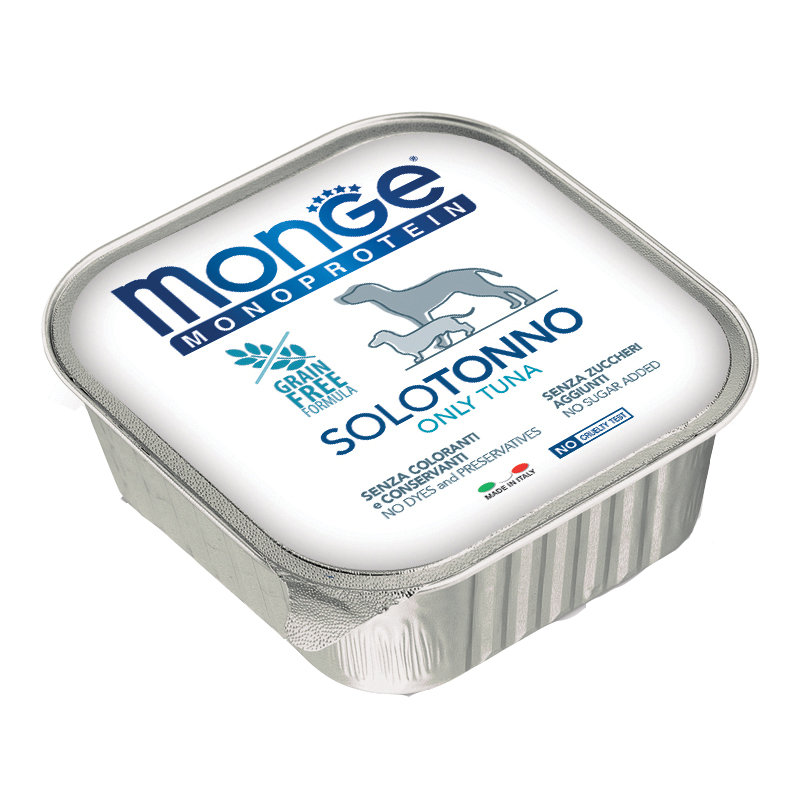 foto del prodotto monge cane monoprotein vaschetta adulto solo tonno 150 gr
