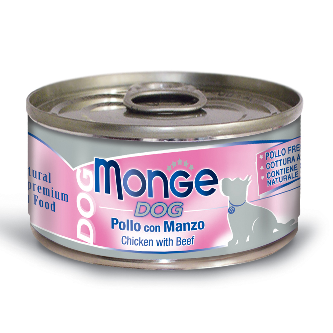 foto del prodotto monge cane natural lattina adulto pollo amp manzo 95 gr