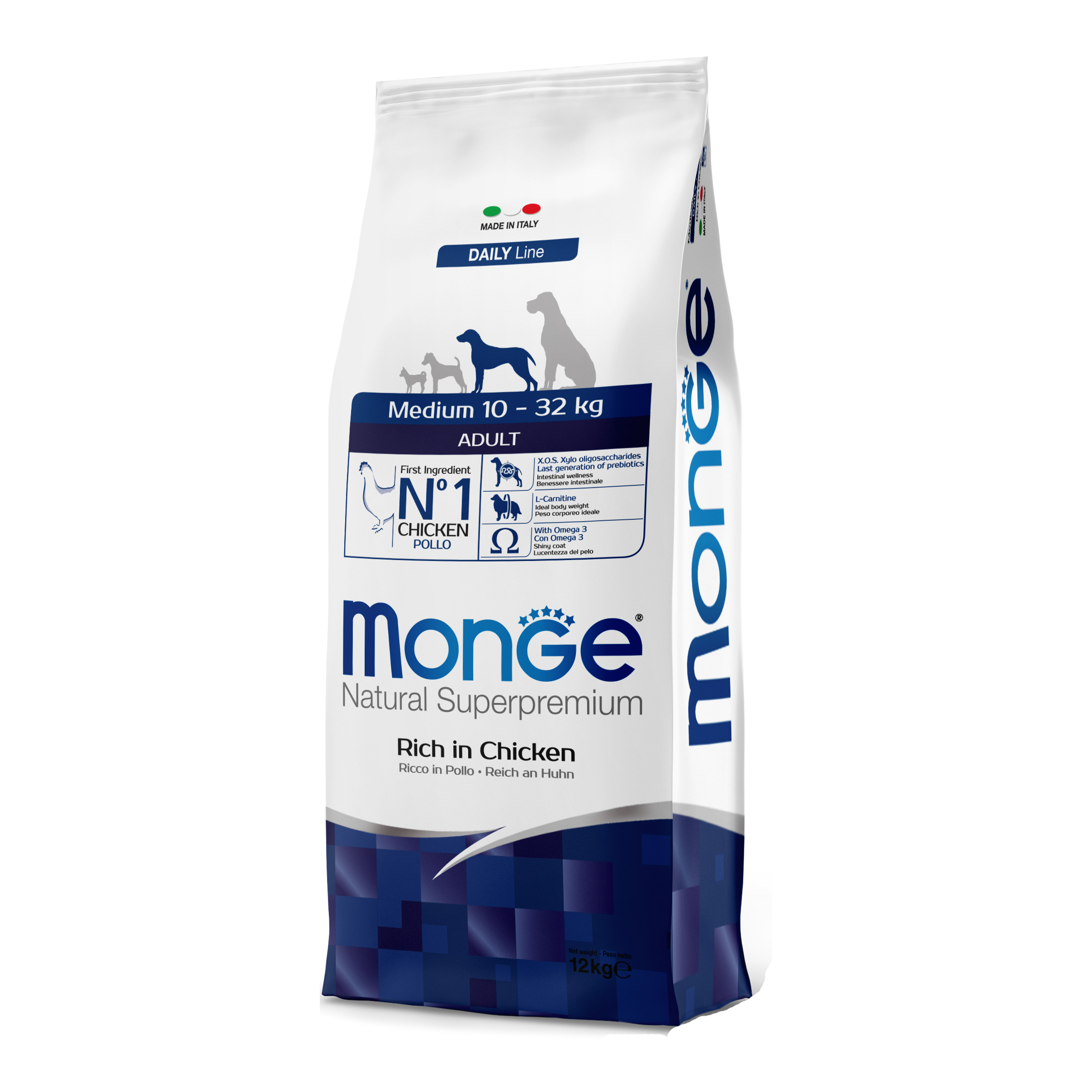 foto del prodotto monge cane natural superpremium adulto medium pollo 12 kg