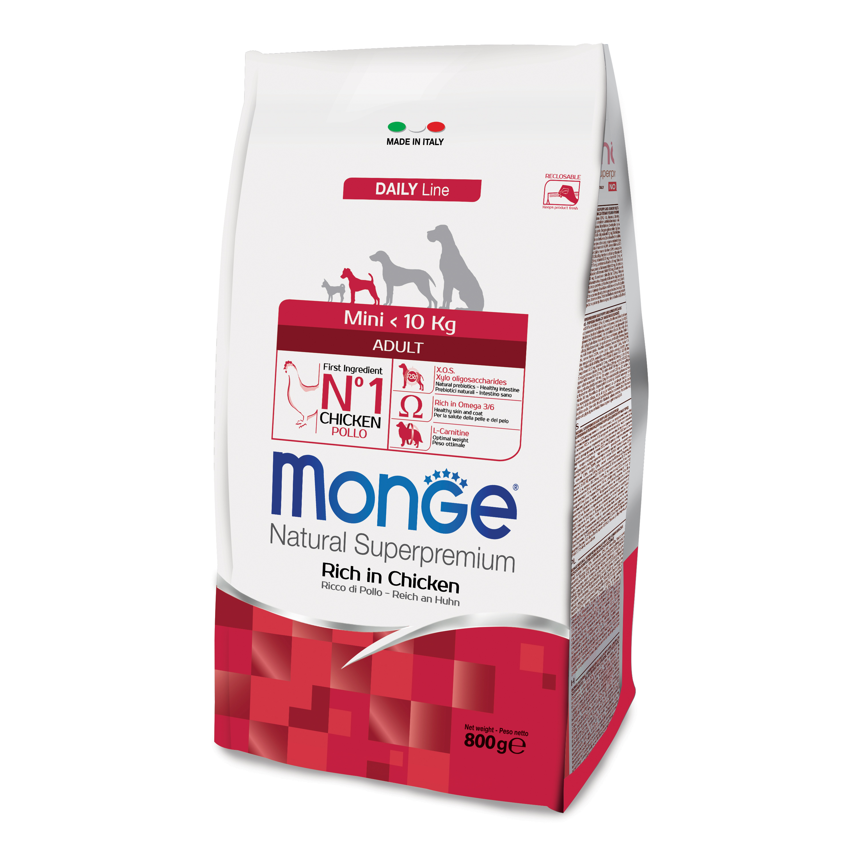 foto del prodotto monge cane natural superpremium adulto mini pollo 800 gr