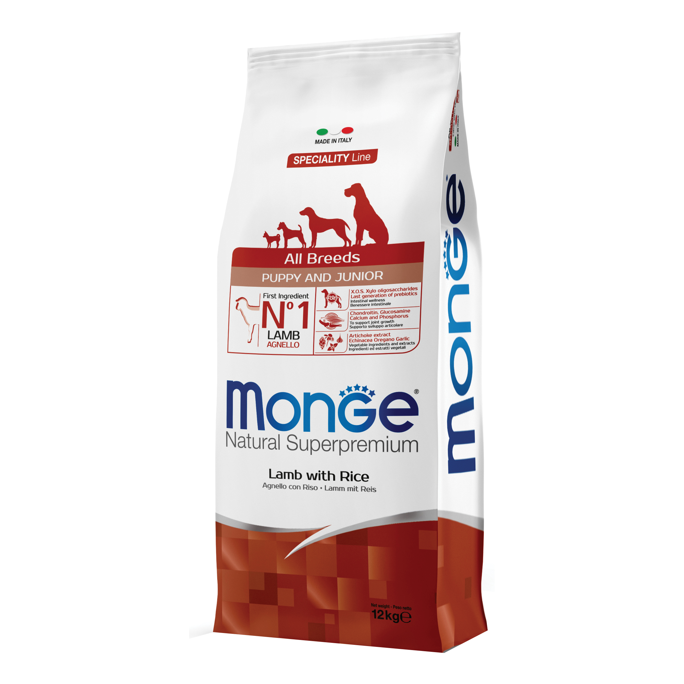 foto del prodotto monge cane natural superpremium puppy amp junior all breeds agnello amp riso 12 kg