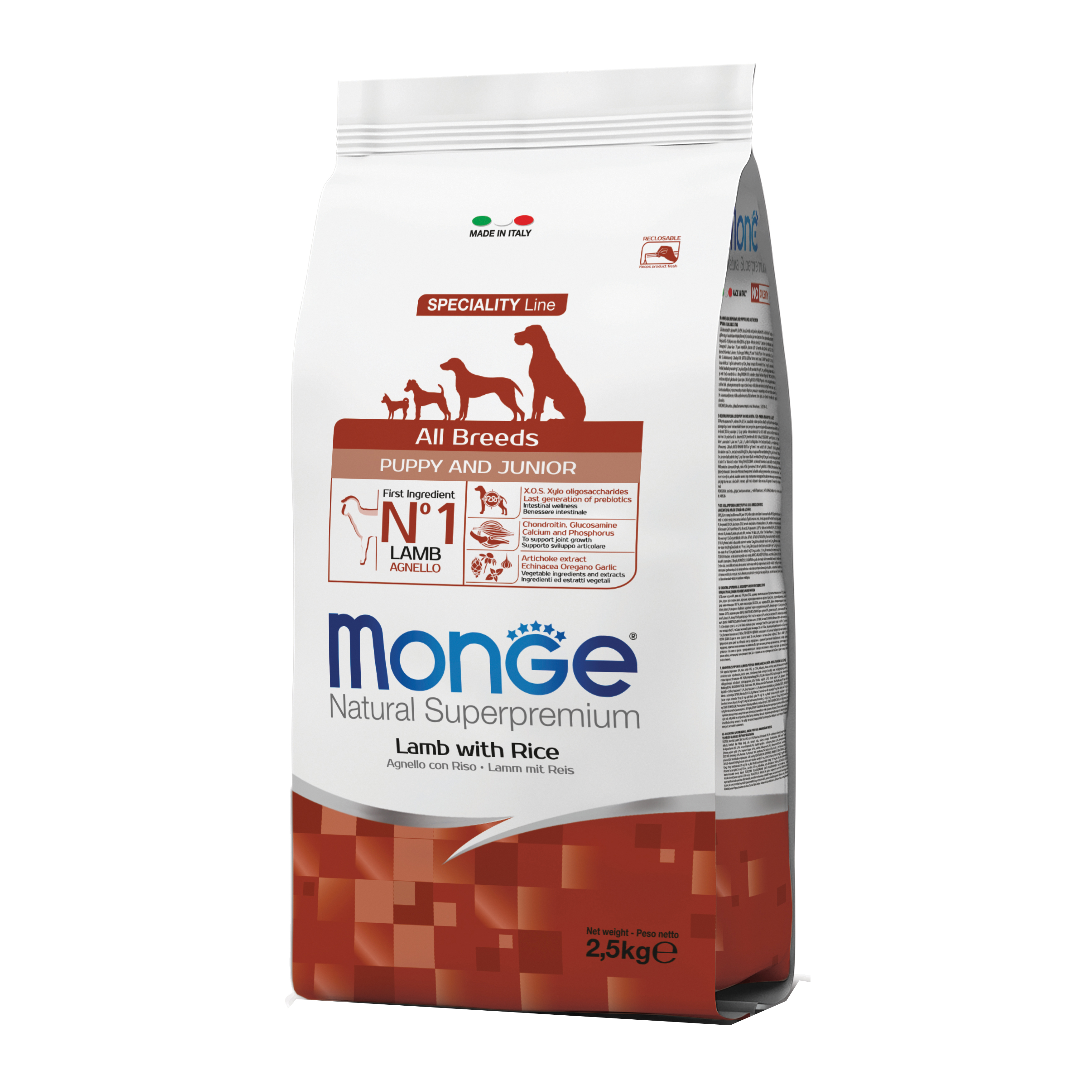 foto del prodotto monge cane natural superpremium puppy amp junior all breeds salmone amp riso 2,5 kg
