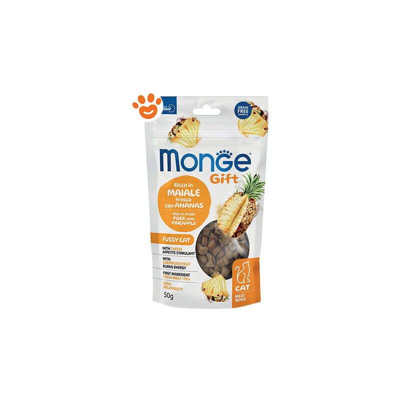 foto del prodotto monge cat gift meat minis appetito difficile maiale con ananas omaggio cat gift meat minis appetito difficile maiale con ananas omaggio