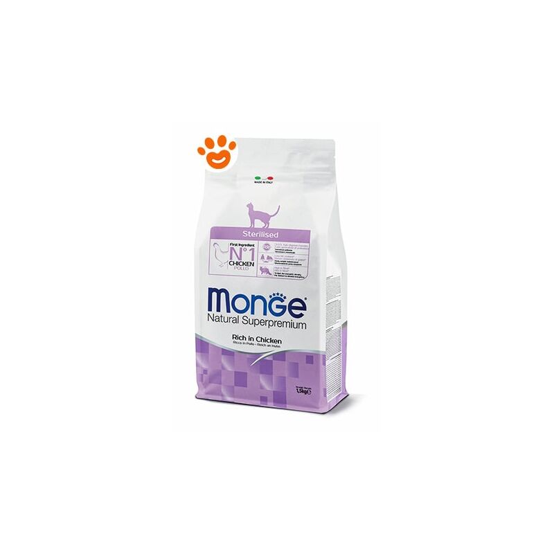 foto del prodotto monge cat natural superpremium sterilizzato pollo - monge cat natural superpremium sterilizzato pollo - sacco da 10 kg