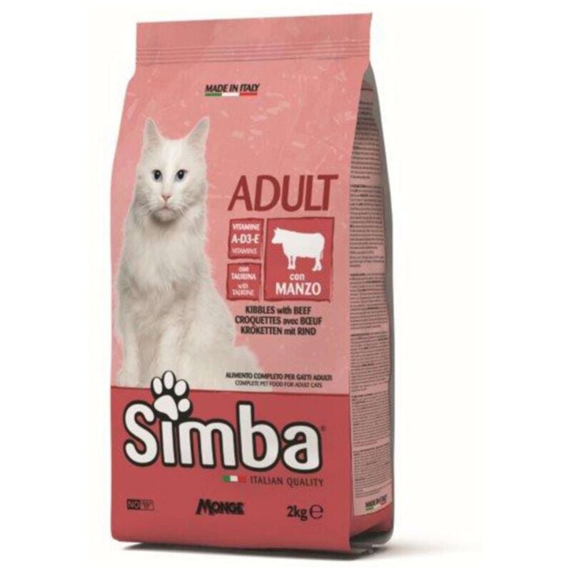 foto del prodotto monge cibo gatto simba 2 kg croccantini manzo