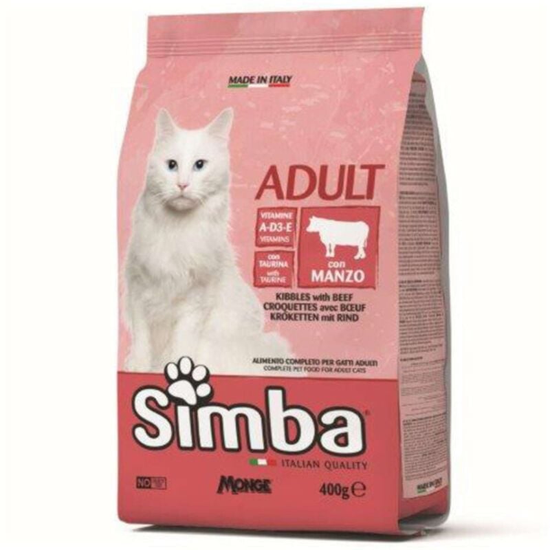 foto del prodotto monge cibo gatto simba 400 g croccantini manzo