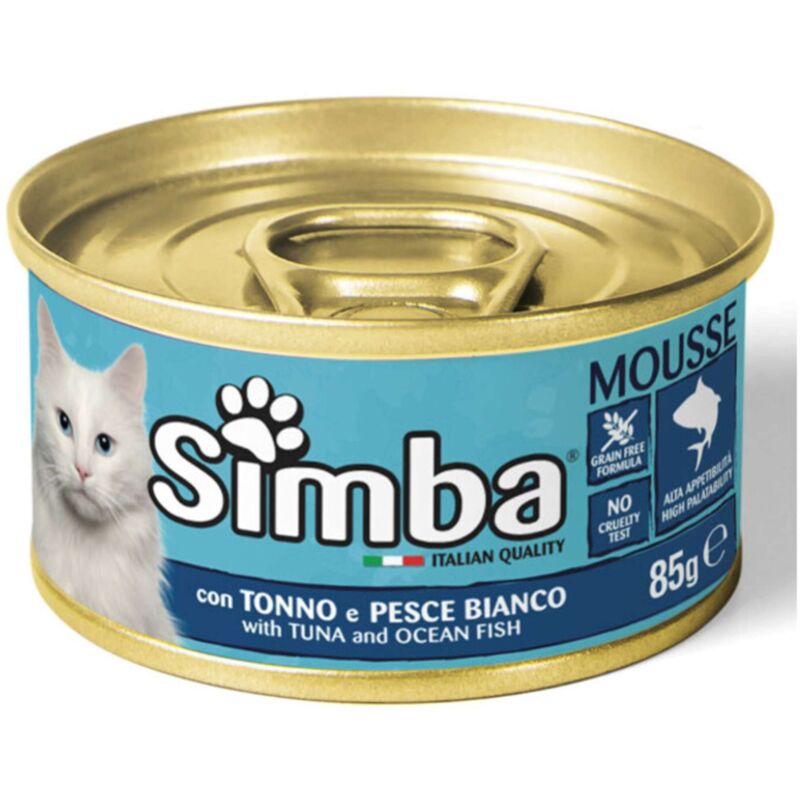 foto del prodotto monge cibo gatto simba 85 g tonno e pesce bianco 24 pezzi