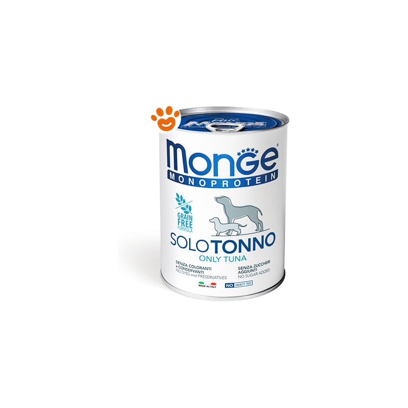 foto del prodotto monge dog monoprotein adult pat solo tonno dog monoprotein adult pat solo tonno lattina da 400 gr