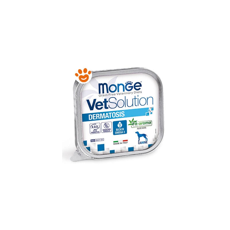 foto del prodotto monge dog vetsolution dermatosis monge dog vetsolution dermatosis vaschetta da 150 gr