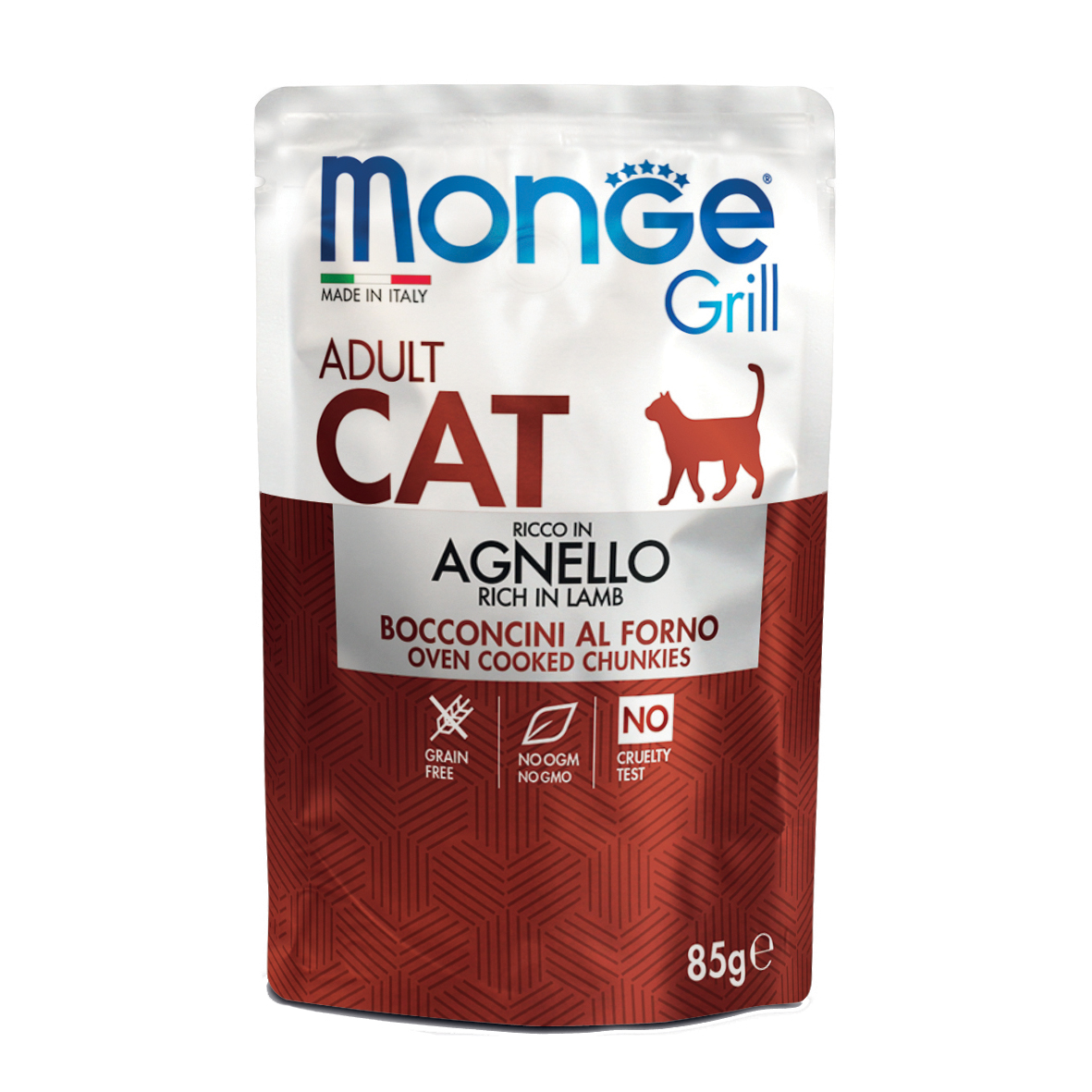 foto del prodotto monge gatto grill busta adulto agnello 85 gr