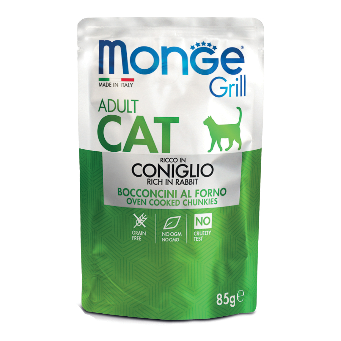 foto del prodotto monge gatto grill busta adulto coniglio 85 gr