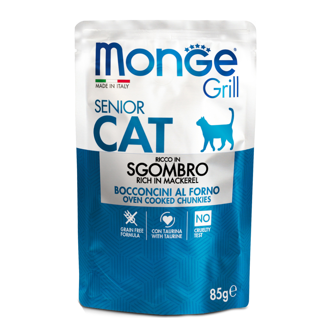 foto del prodotto monge gatto grill busta senior sgombro 85 gr