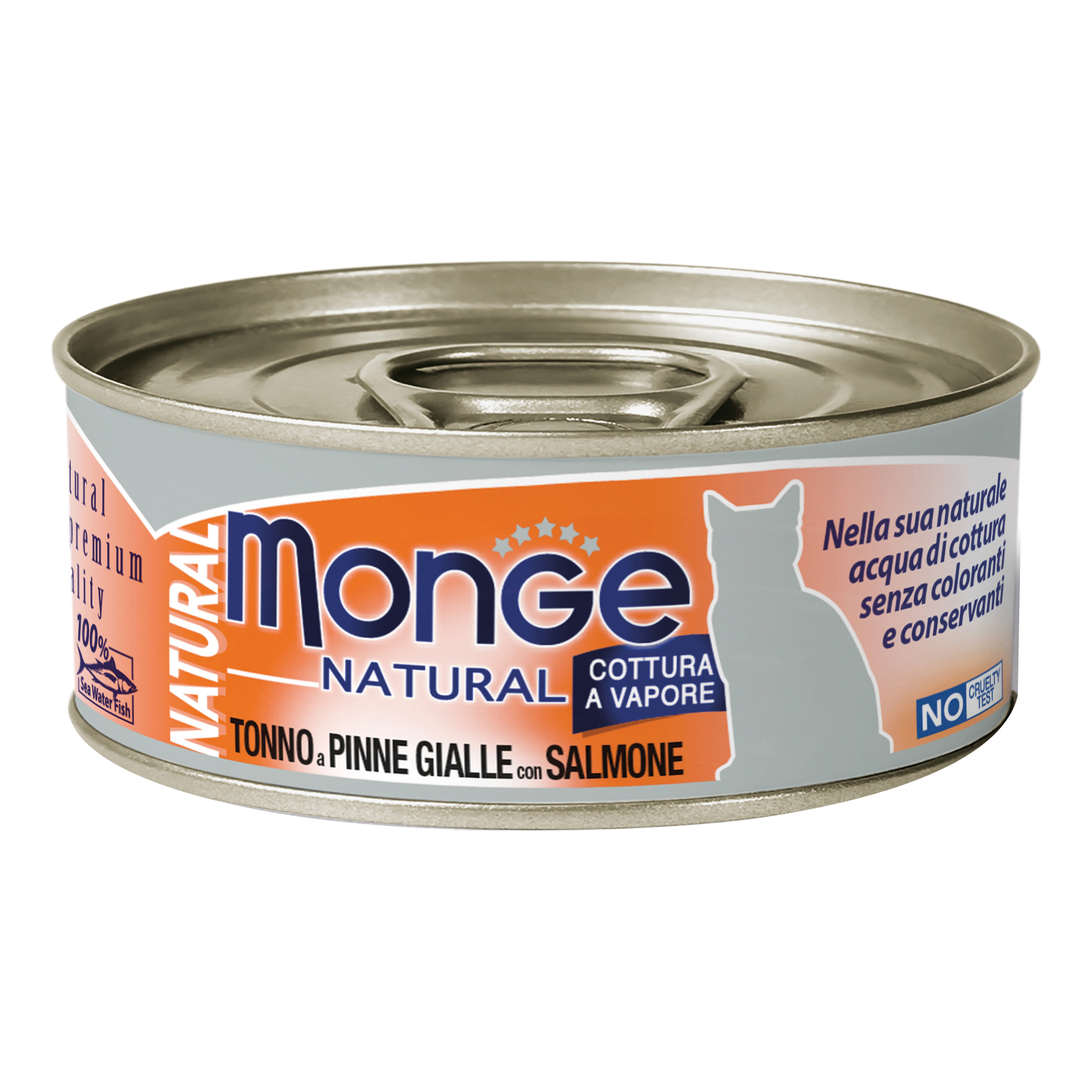 foto del prodotto monge gatto natural busta adulto tonno amp salmone 80 gr