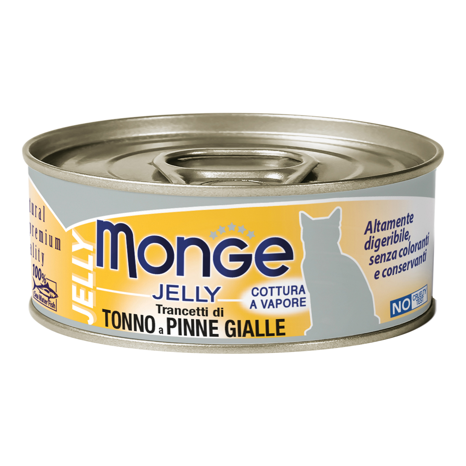 foto del prodotto monge gatto natural lattina adulto tonno del pacifico amp salmone 80 gr