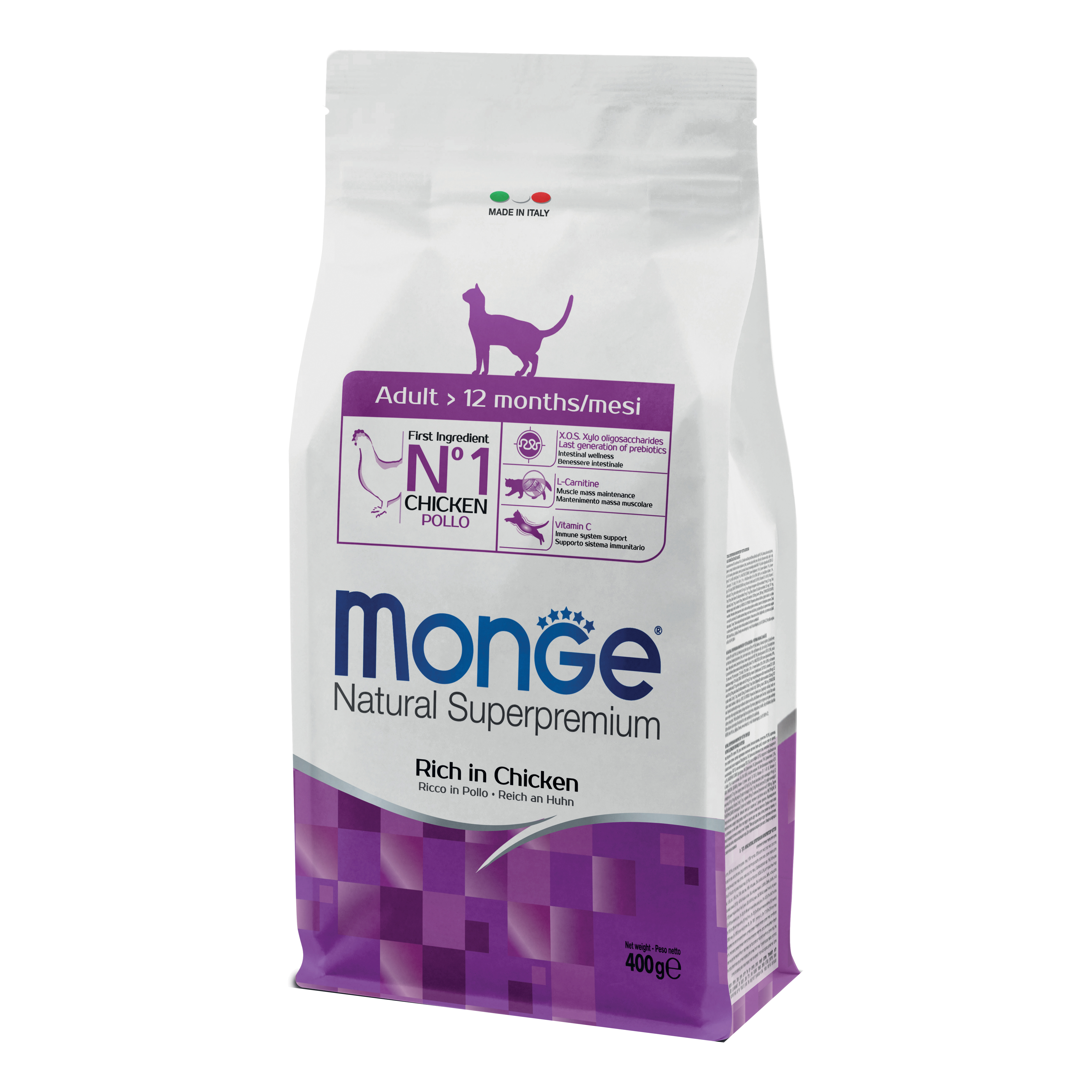 foto del prodotto monge gatto natural superpremium adulto pollo 400 gr
