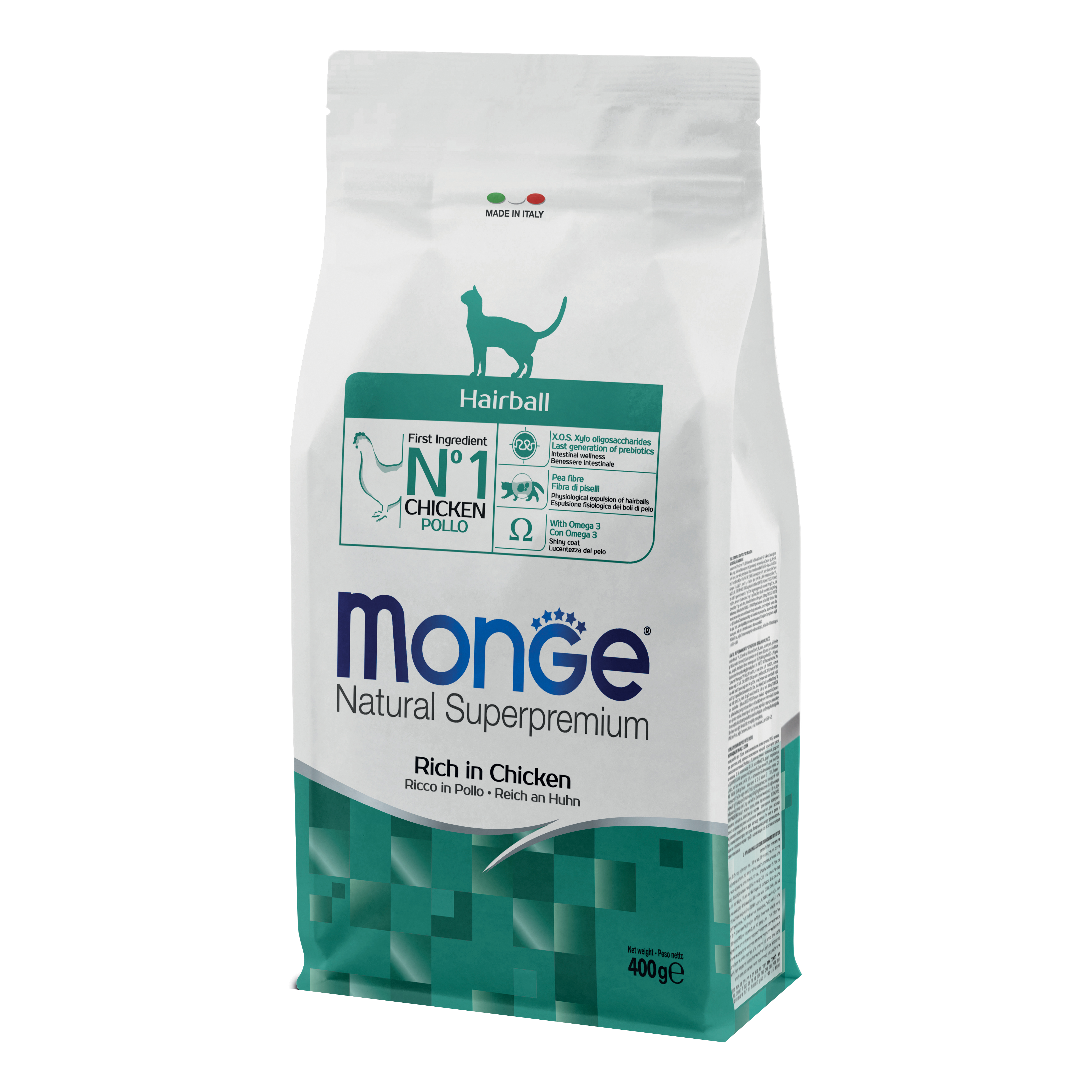 foto del prodotto monge gatto natural superpremium hairball adulto pollo 400 gr temporaneamente mancante dall'azienda produttrice