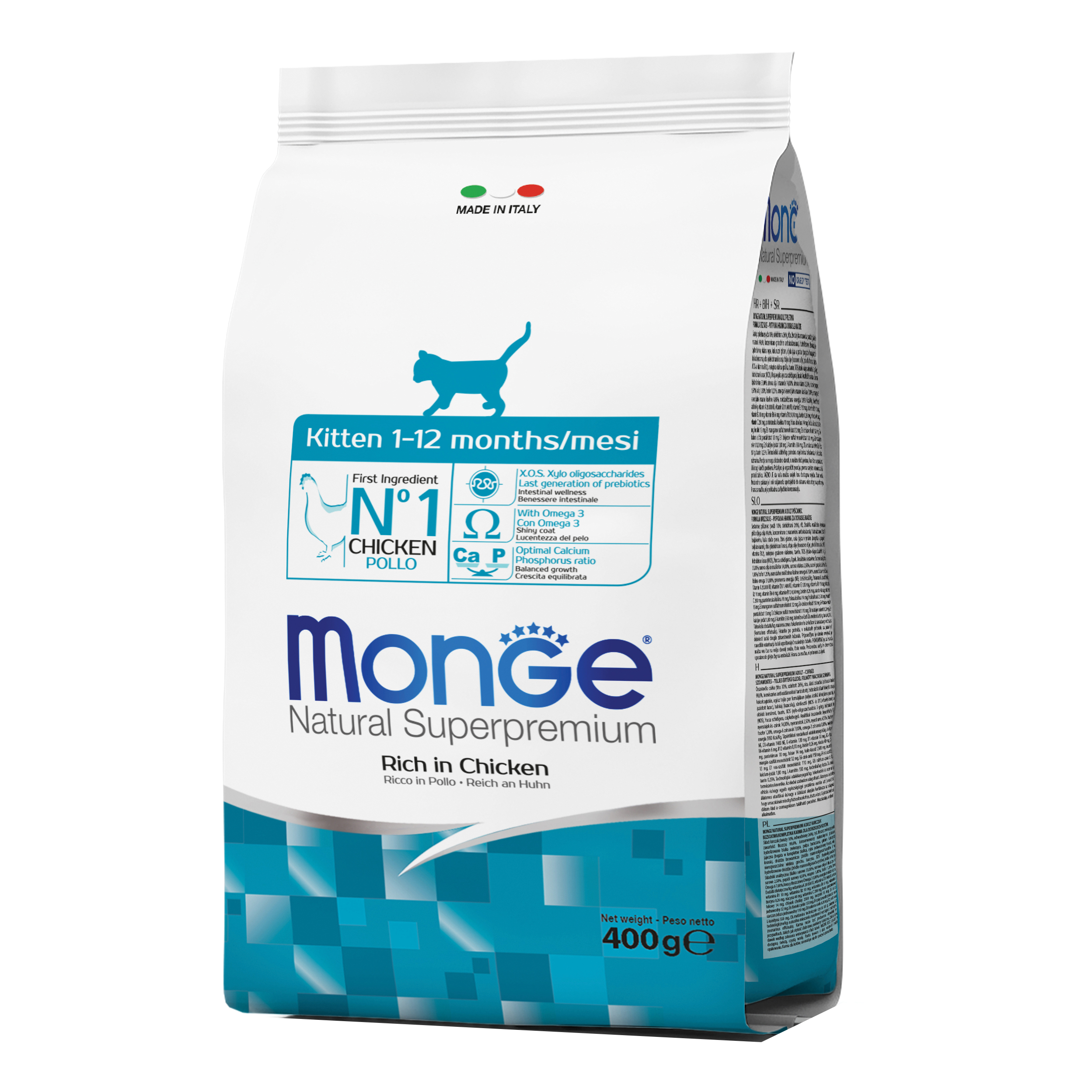 foto del prodotto monge gatto natural superpremium kitten pollo 400 gr