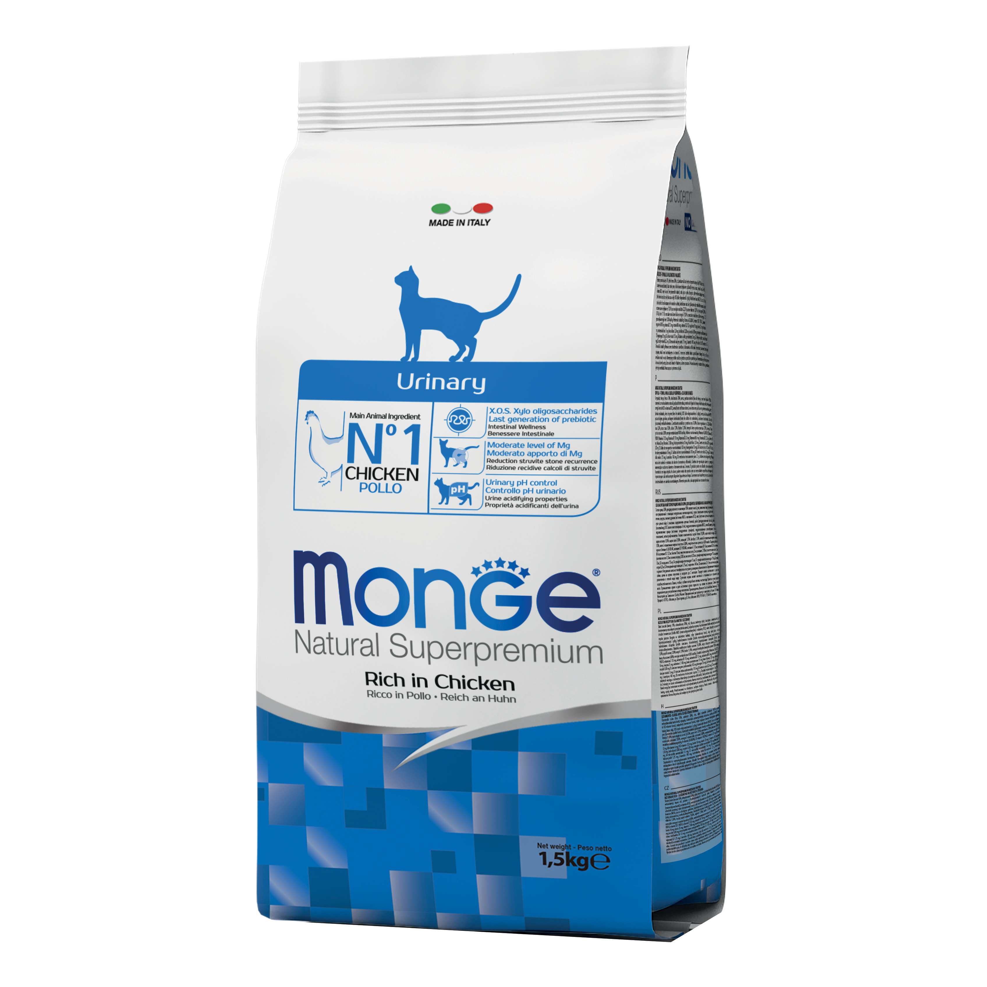 foto del prodotto monge gatto natural superpremium urinary adulto pollo 1,5 kg