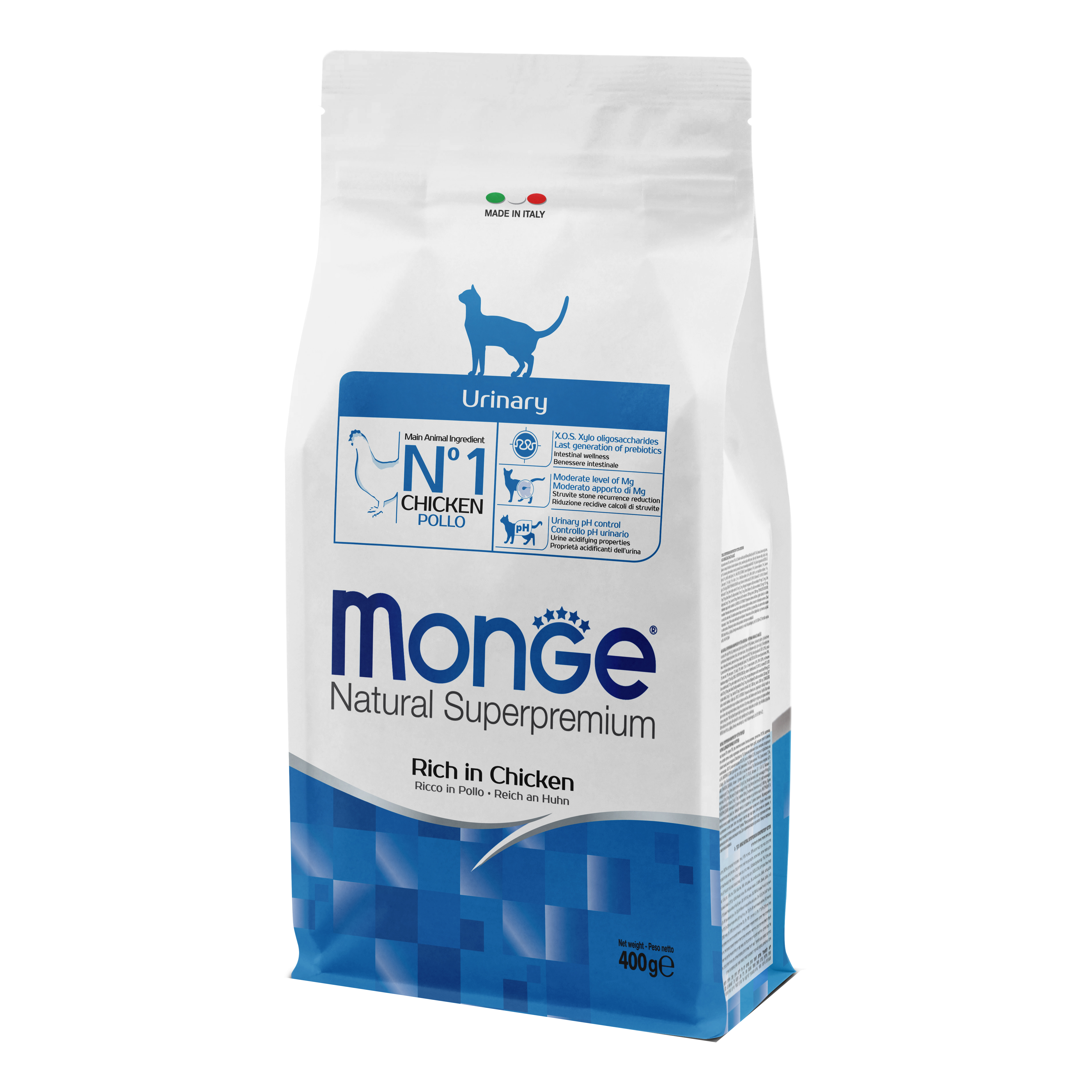 foto del prodotto monge gatto natural superpremium urinary adulto pollo 400 gr