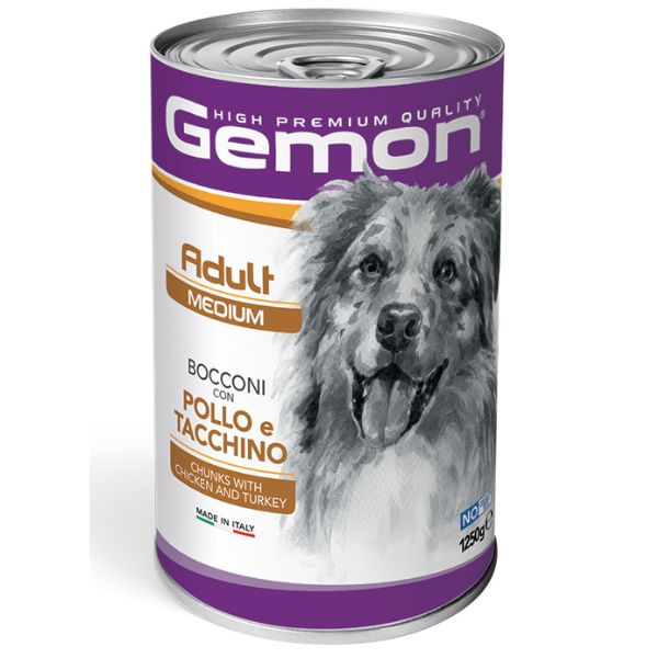 foto del prodotto monge gemon dog bocconi adult medium 1,25 kg pollo e tacchino confezione da 6 pezzi cibo umido per cani 1 ordine scegli lo sconto bzr5 bzr20 200 punti fedelt 