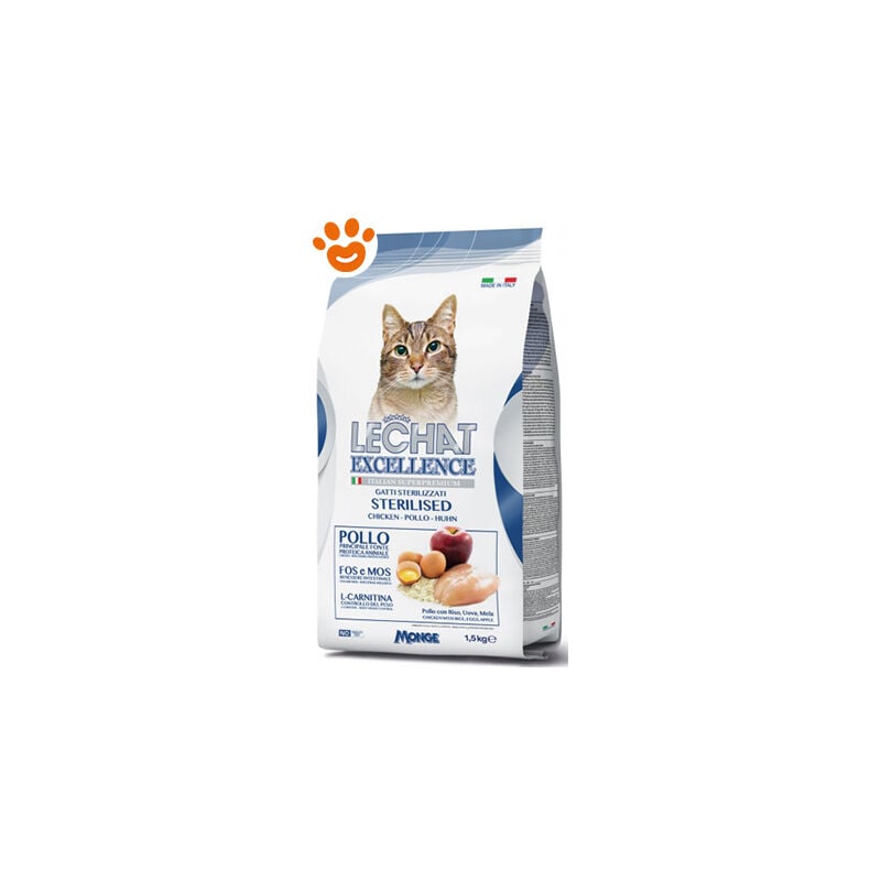 foto del prodotto monge lechat cat adult excellence sterilized al pollo lechat cat adult excellence sterilized al pollo sacco da 1,5 kg