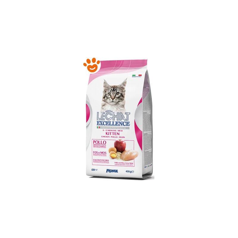 foto del prodotto monge lechat cat kitten excellence al pollo lechat cat kitten excellence al pollo sacco da 400 gr