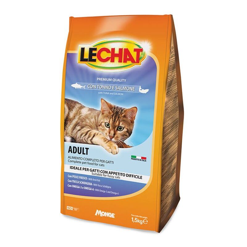 foto del prodotto monge lechat croccantini 1,5 kg tonno e salmone