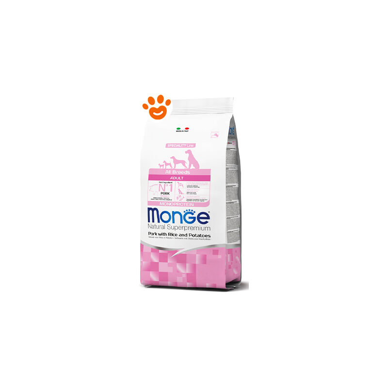 foto del prodotto monge natural superpremium all breeds puppy junior monoprotein maiale con riso 2,5kg scadenza 31 08 2025 1 ordine scegli lo sconto bzr5 bzr20 200 punti fedelt 