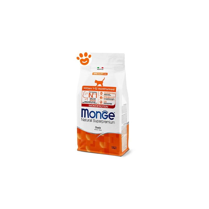 foto del prodotto monge natural superpremium kitten con anatra natural superpremium kitten con anatra sacco da 1,5 kg