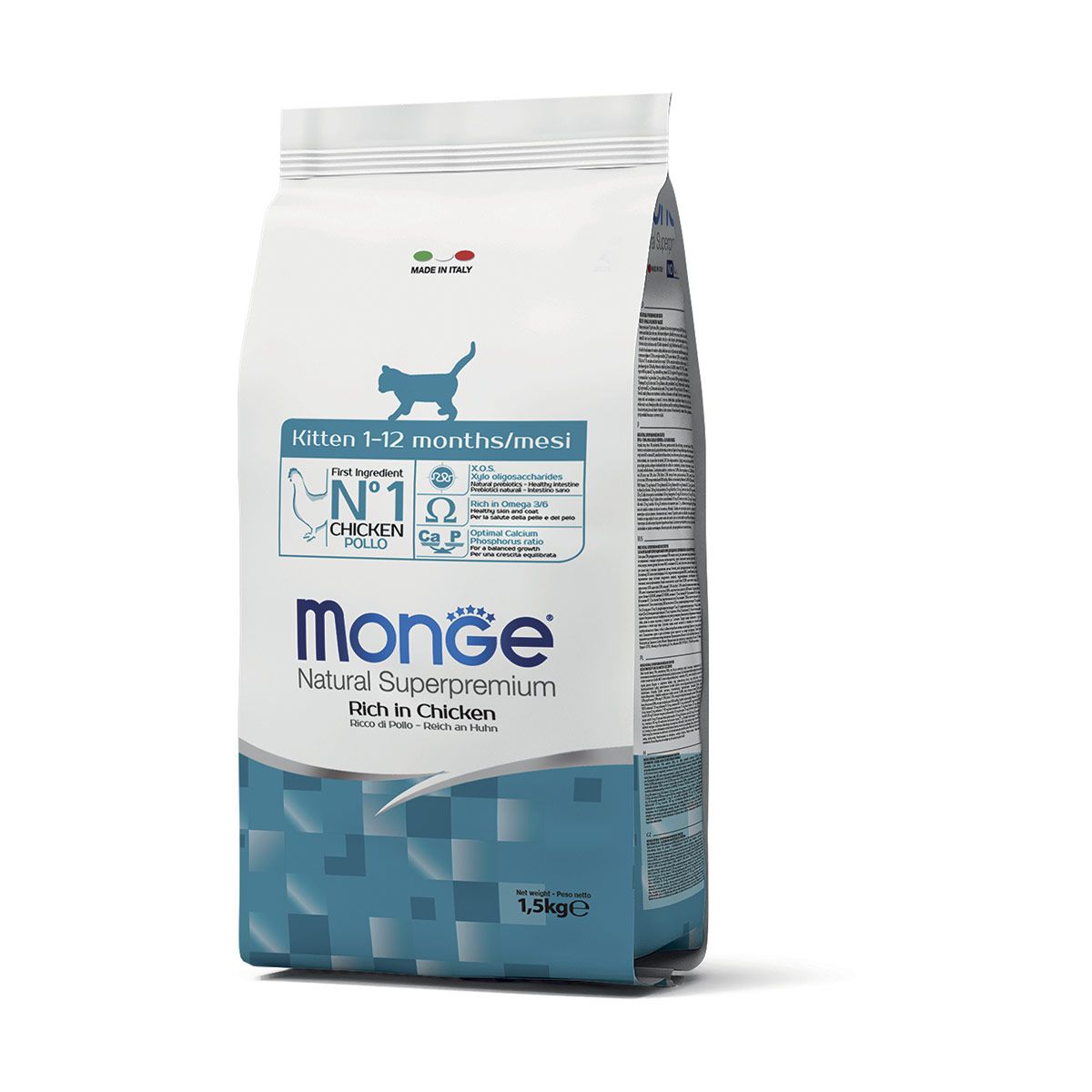 foto del prodotto monge natural superpremium kitten pollo 10 kg croccantini per gatti 1 ordine scegli lo sconto bzr5 bzr20 200 punti fedelt 