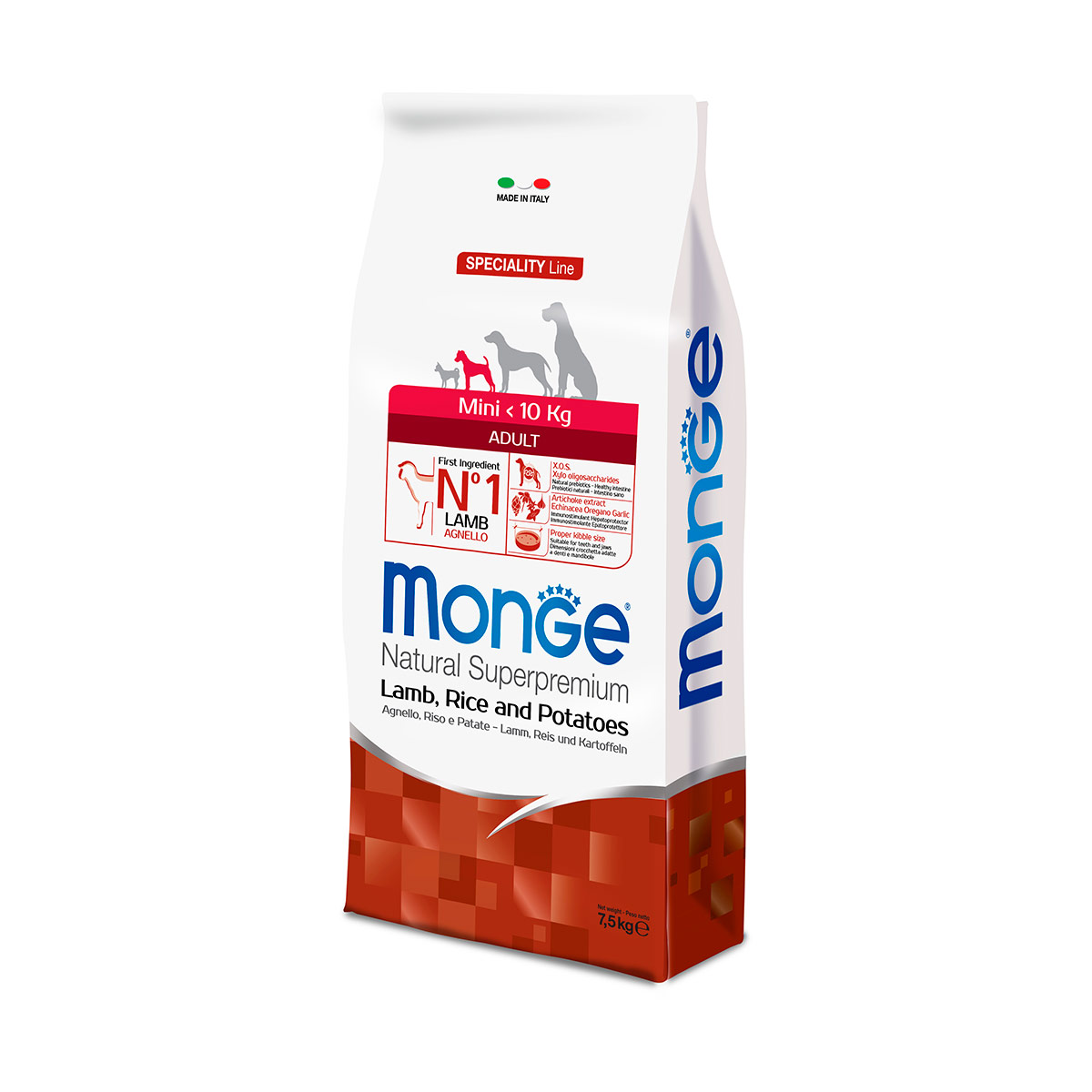 foto del prodotto monge natural superpremium mini adult monoprotein agnello con riso e patate 7,5 kg crocchette monoproteiche cane 1 ordine scegli lo sconto bzr5 bzr20 200 punti fedelt 