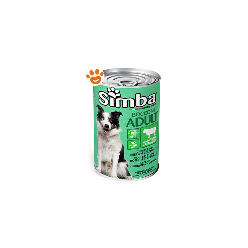 foto del prodotto monge simba dog adult manzo e ortaggi monge simba dog adult manzo e ortaggi lattina da 1230 gr