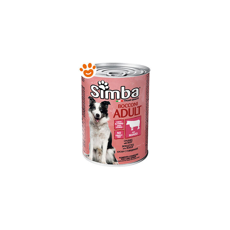foto del prodotto monge simba dog adult manzo simba dog adult manzo lattina da 415 gr