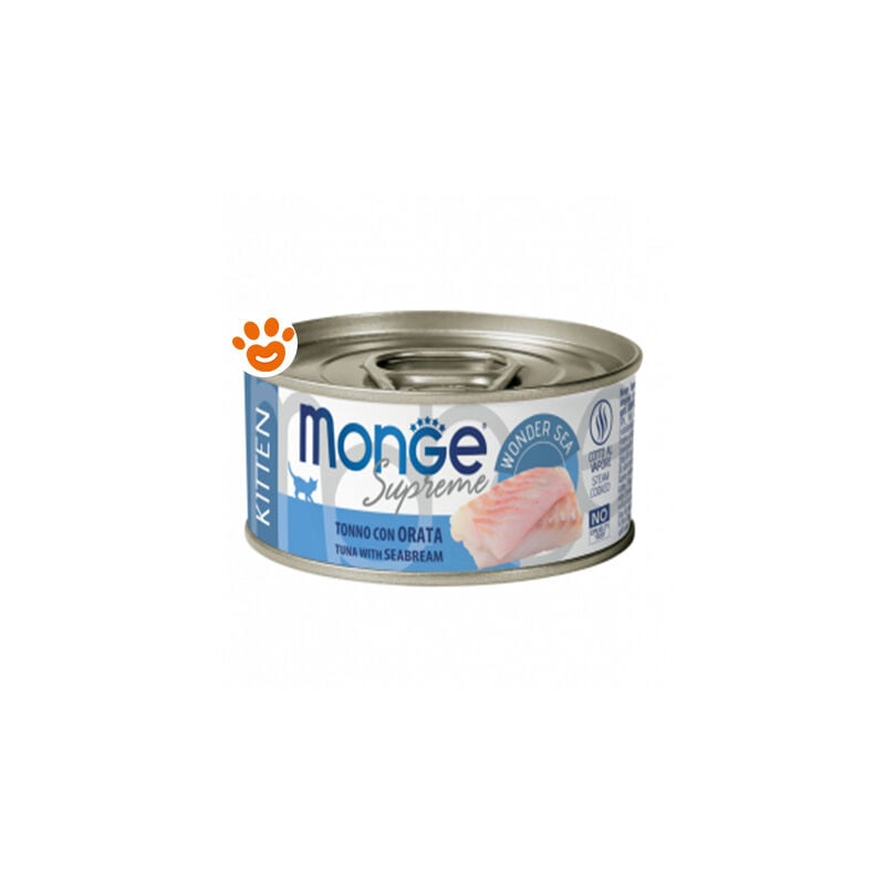 foto del prodotto monge supreme per gatti kitten al tonno con orata da 80 gr