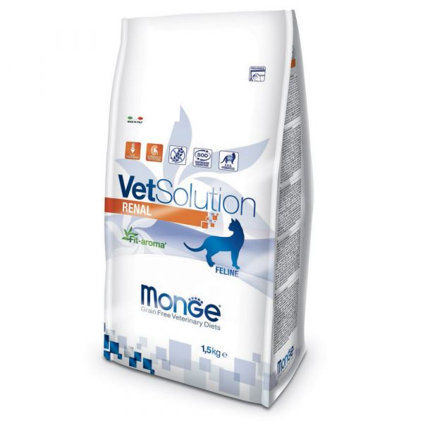 foto del prodotto monge vet solution cat renal 1,5 kg croccantini per gatti 1 ordine scegli lo sconto bzr5 bzr20 200 punti fedelt 