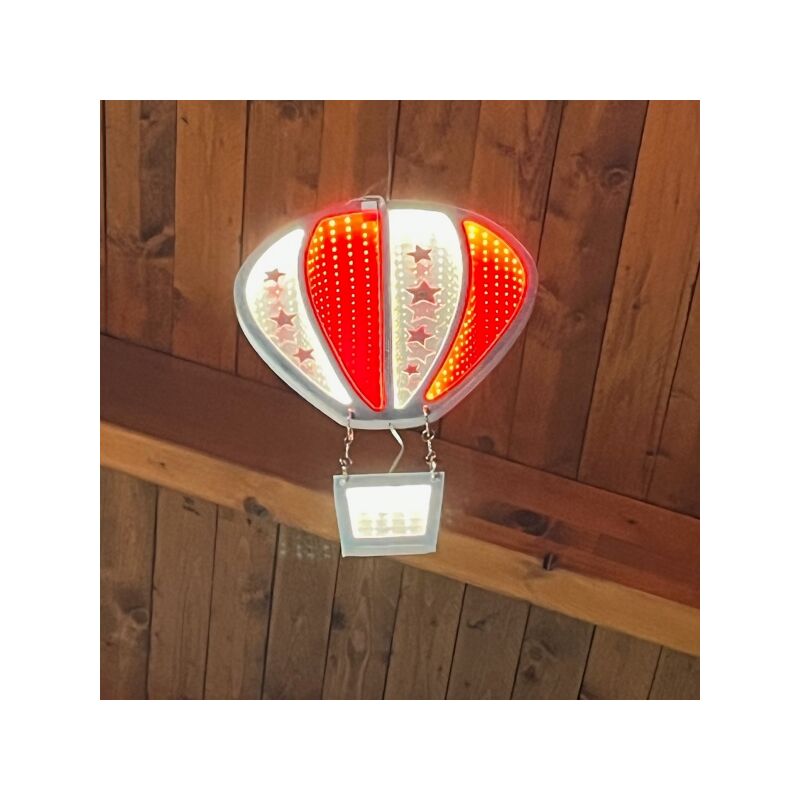 foto del prodotto mongolfiera con luce led 3d h 46x39 cm luci natalizie, addobbo natale