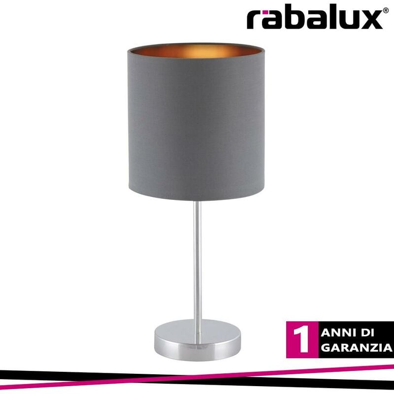 foto del prodotto monica desk e27 1x60w,grey/gold/chrome