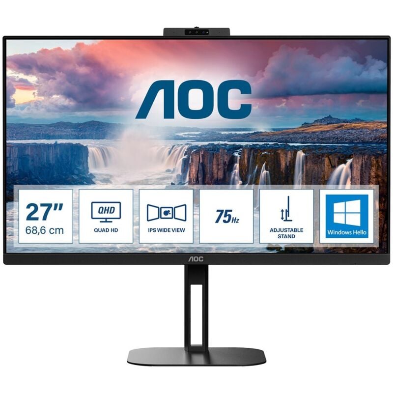 foto del prodotto monitor aoc led 27 q27v5cw bk