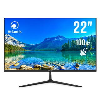 foto del prodotto monitor atlantis led 21,5 wide a05 he22vf vhm va 100hz 1920x1080 5ms 250 15cd m 3.000 1 2x2w mm vesa vga hdmi black
