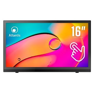 foto del prodotto monitor atlantis touch led 15,6 wide a05 t16a vhm 1920x1080 15ms 255 204 cd m 700 1 10m 1 vesa mm vga hdmi 10 tocchi