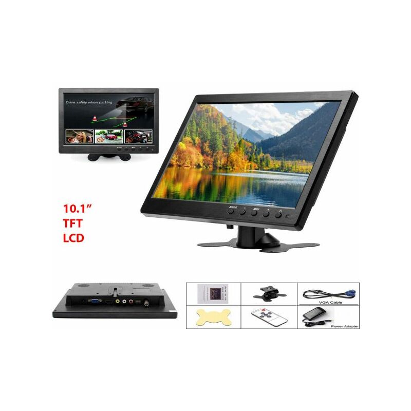 foto del prodotto monitor hdmi vga schermo lcd tft 10.1 pollici 1080p altoparlante bnc usb