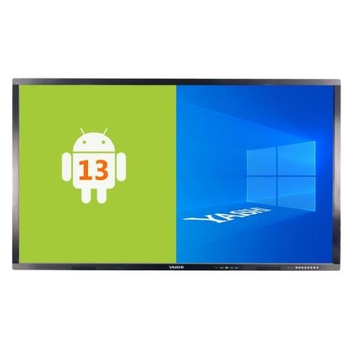 foto del prodotto monitor interattivo touch yashi 65 ly6510 lcd 4k type c 4gb ram android 13, staffa a muro inclusa
