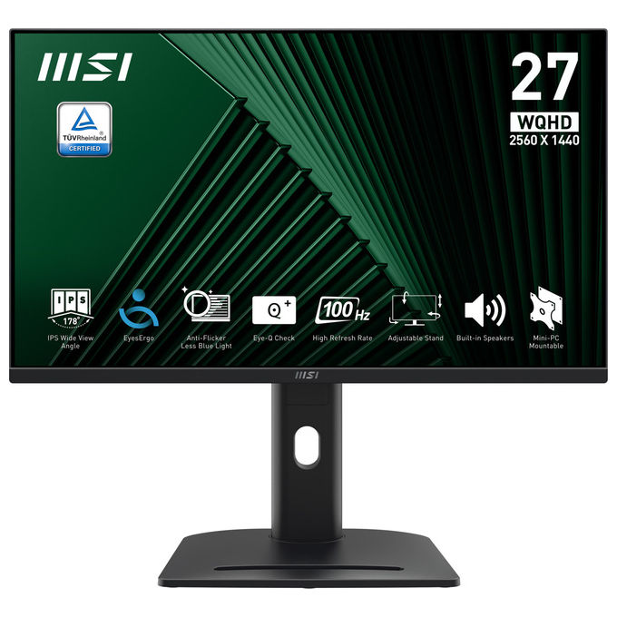 foto del prodotto monitor msi pro mp275qpg 27 ips wqhd 2560x1440 100hz 1ms nero per ufficio