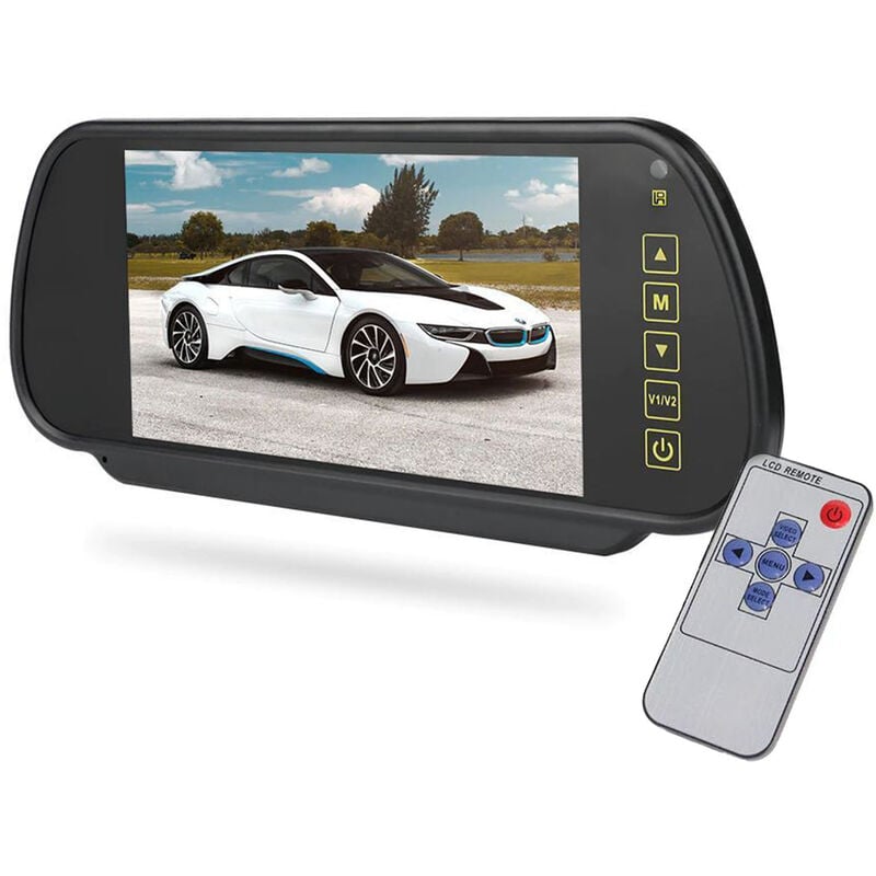 foto del prodotto monitor specchietto retrovisore 7 pollici per retromarcia per auto camper