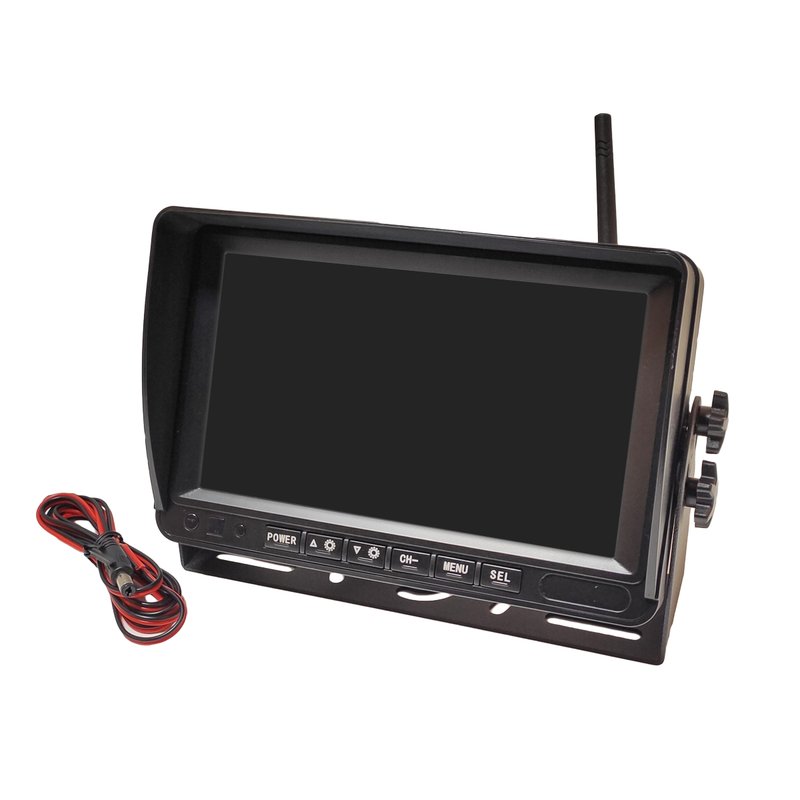 foto del prodotto monitor wireless ricevitore professionale dvr registratore 4 canali 12v 24v per camion tir 7 pollici