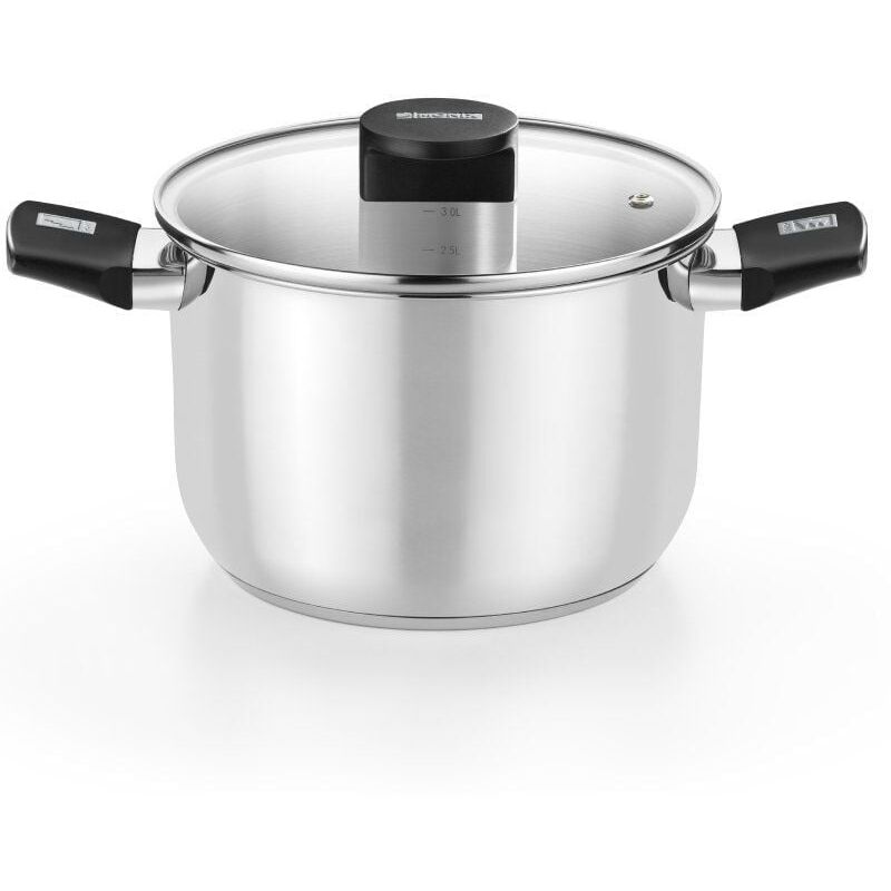 foto del prodotto monix fornello elite inox m240224 24cm 6,5l acciaio inox sicuro per l induzione