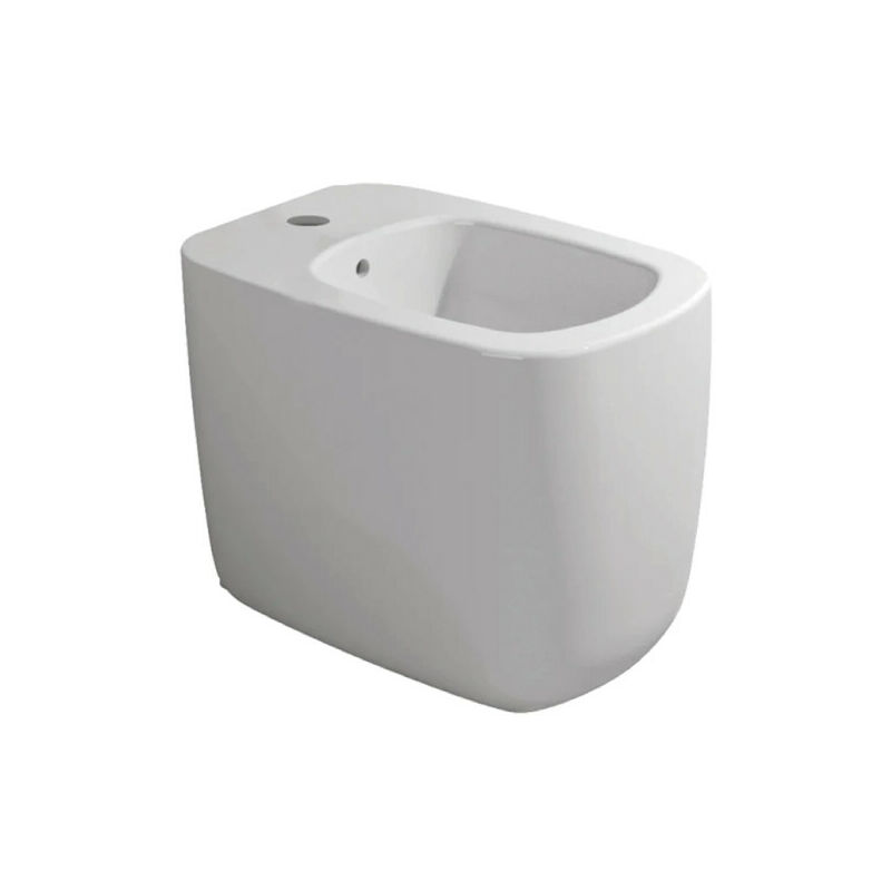 foto del prodotto mono bidet a pavimento btw monoforo in ceramica bianco mn217 flaminia