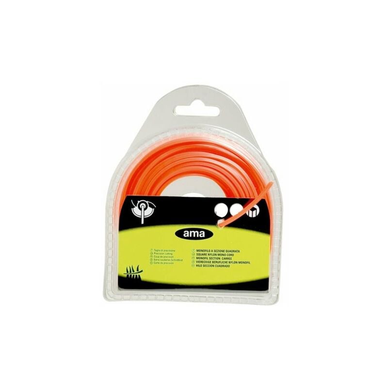 foto del prodotto monofilo arancio d.1,65mm 15m sez.quadrata 1,65 mm