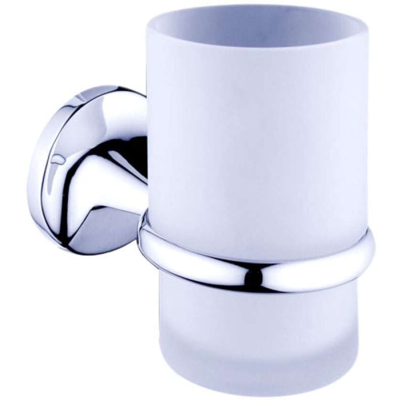 foto del prodotto monolit barattolo per spazzolino e dentifricio con supporto, vetro smerigliato cromo mo 4058c 26 nimco